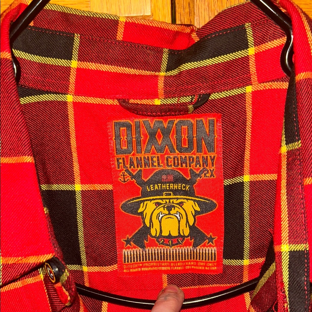 DIXXON “Leatherneck” Vibrant Red and Yellow Plaid Flannel